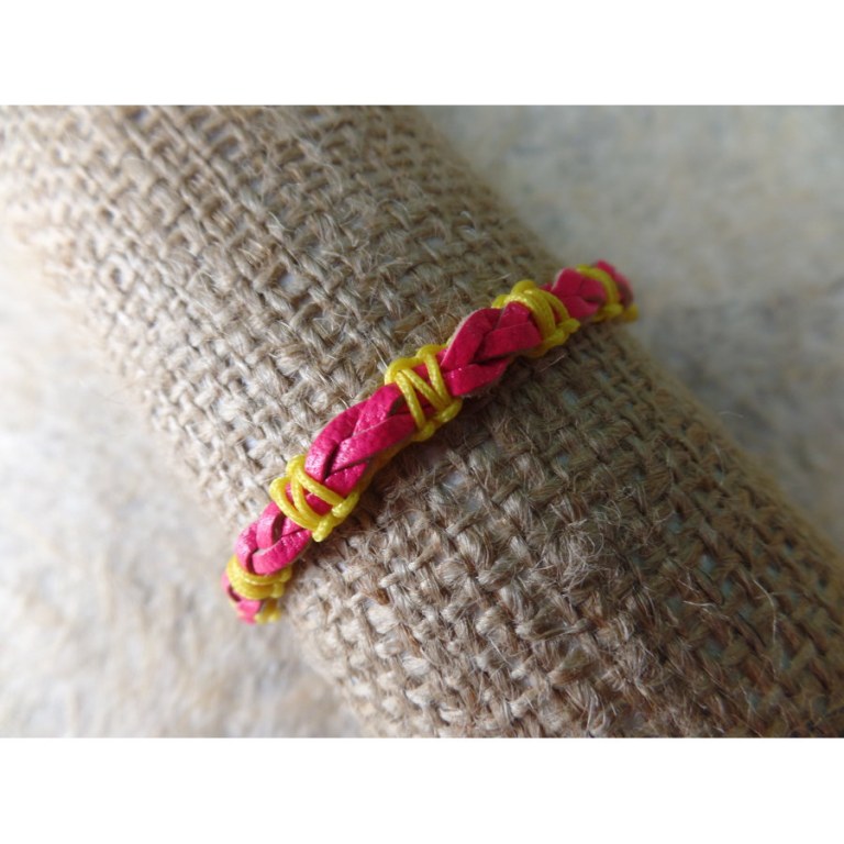 Bracelet pacar jaune/rose