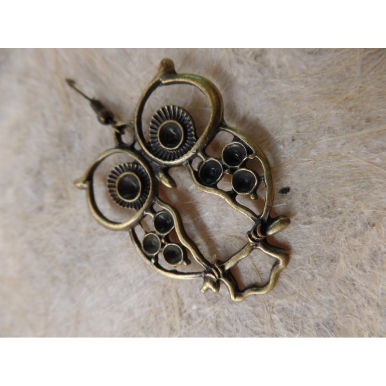 Boucles d'oreilles chouettes aux grands yeux