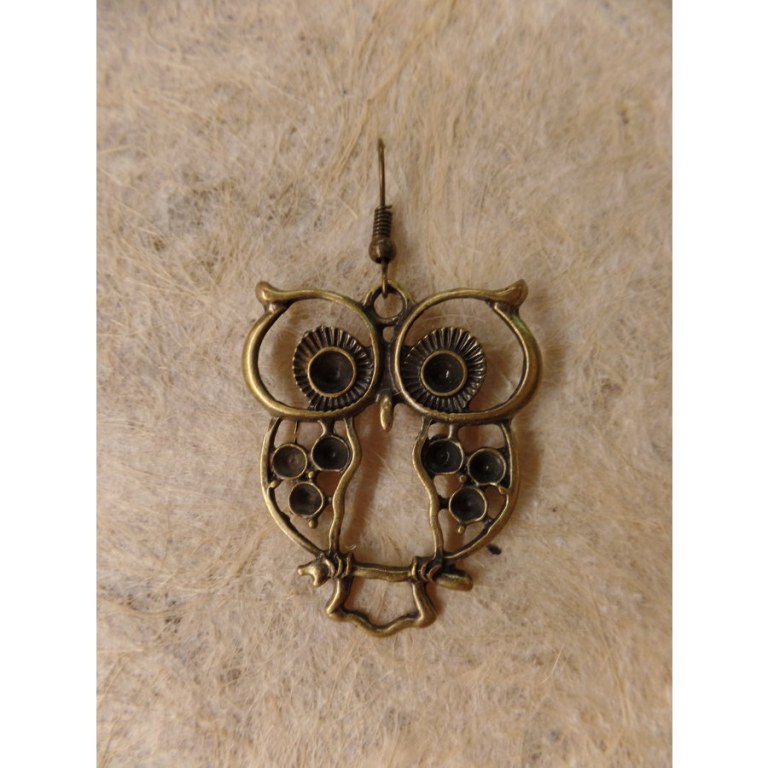 Boucles d'oreilles chouettes aux grands yeux