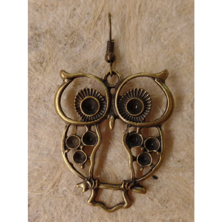 Boucles d'oreilles chouettes aux grands yeux