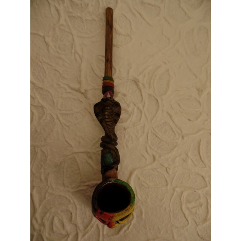 Pipe crâne rasta et cobra