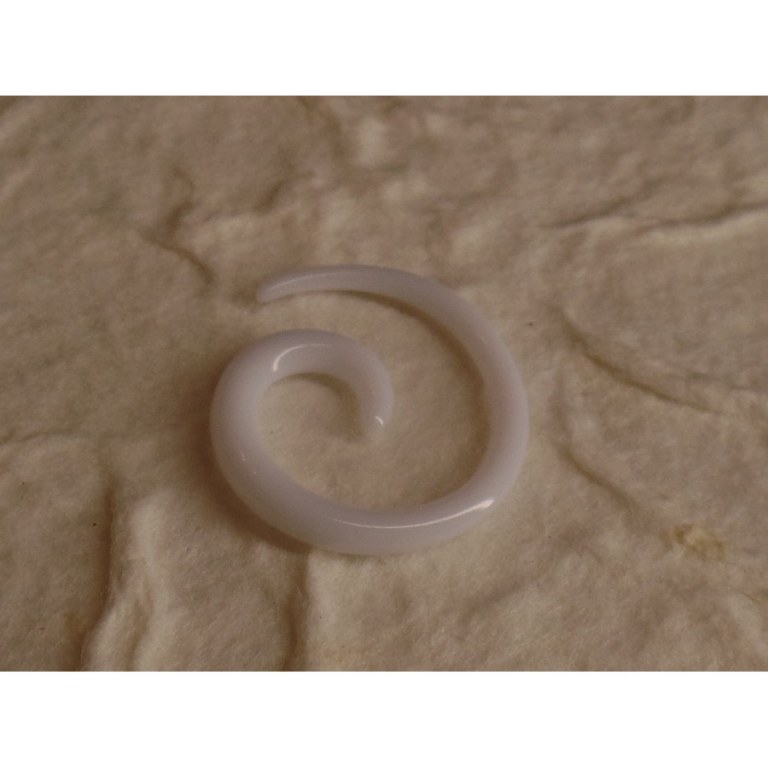 Elargisseur d'oreille blanc spirale 