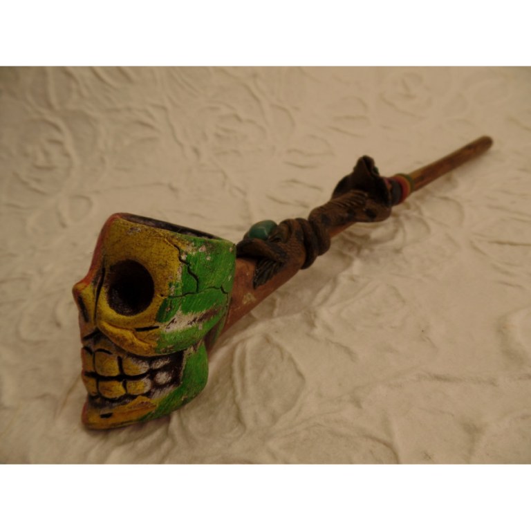 Pipe crâne rasta et cobra