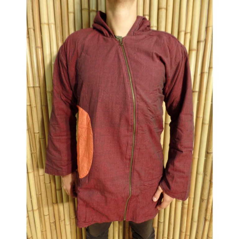 Veste ethnik bordeaux/orange