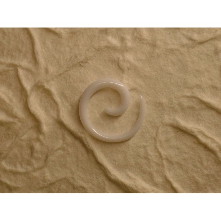 Elargisseur d'oreille blanc spirale 