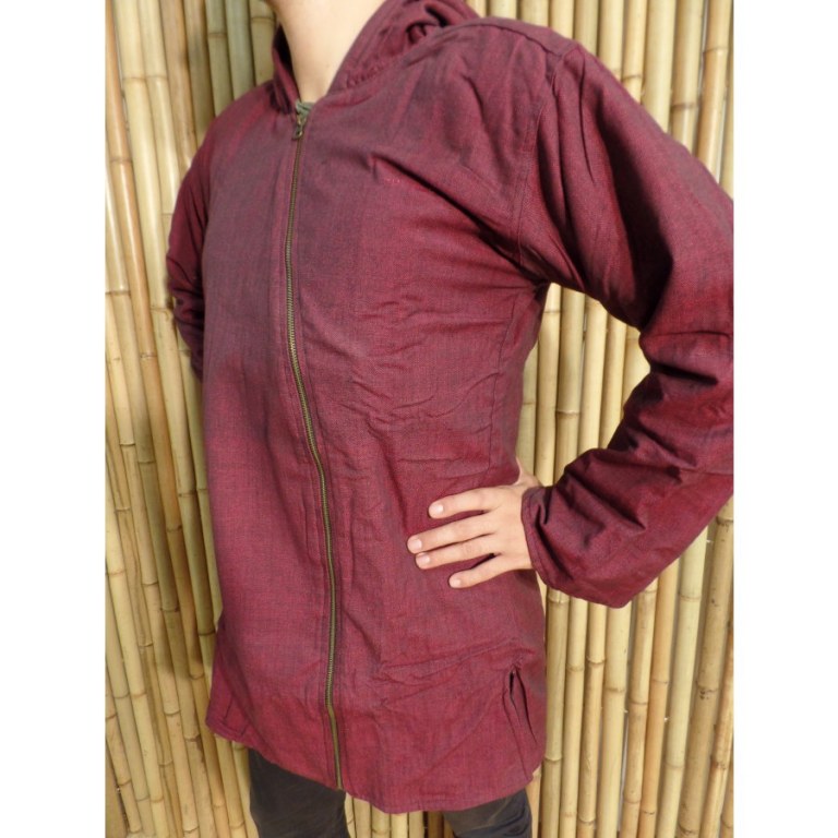 Veste ethnik bordeaux/orange