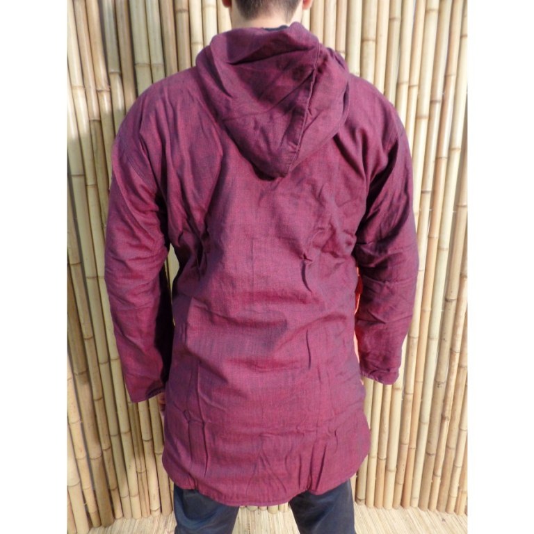 Veste ethnik bordeaux/orange