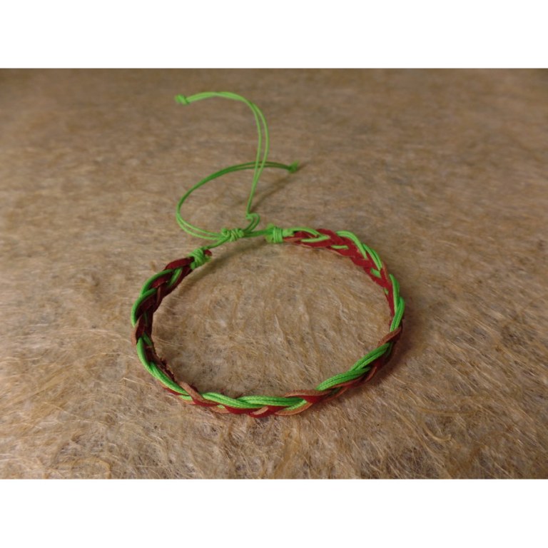 Bracelet pacar vert/grenat