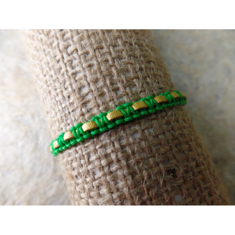 Bracelet pacar vert/doré