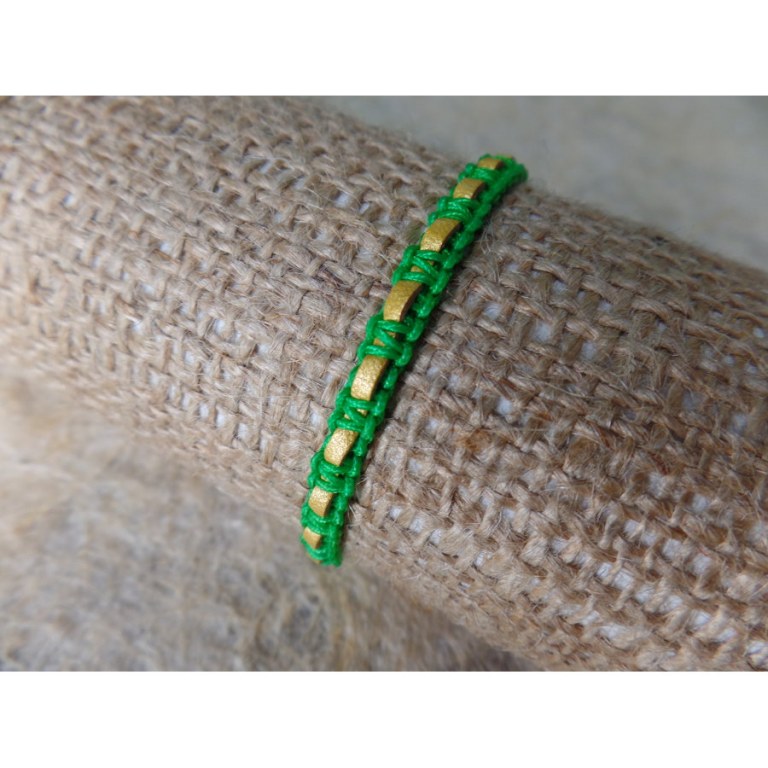 Bracelet pacar vert/doré