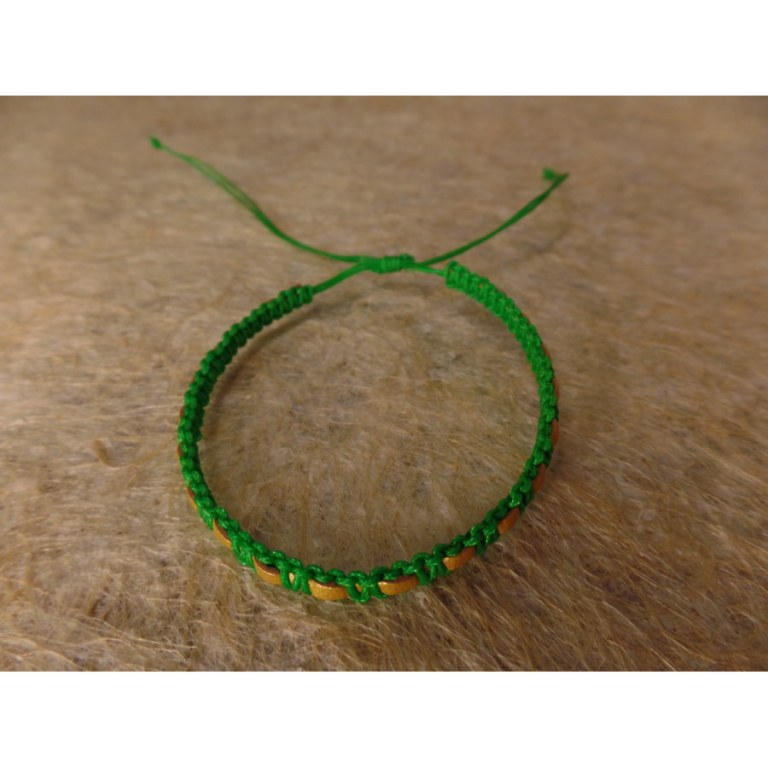 Bracelet pacar vert/doré