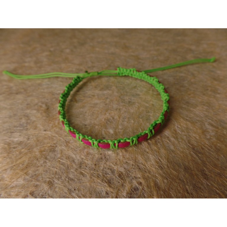 Bracelet pacar vert/rose