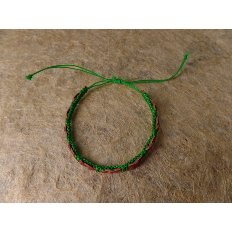 Bracelet pacar vert/rouge