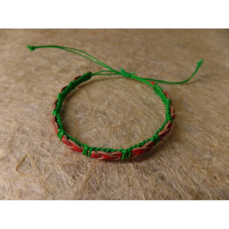 Bracelet pacar vert/rouge