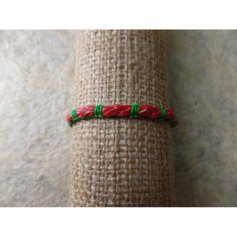 Bracelet pacar vert/rouge