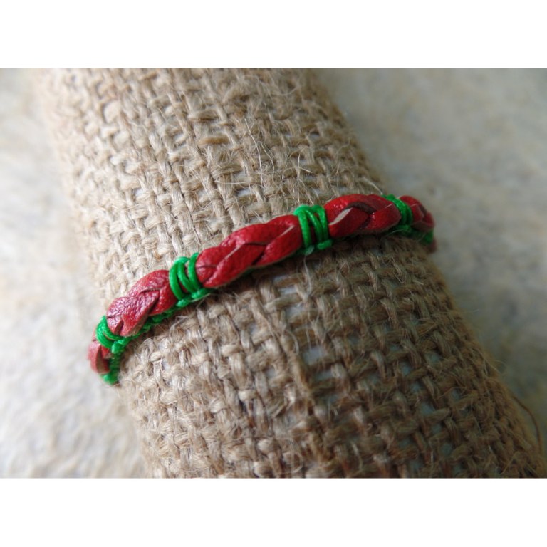 Bracelet pacar vert/rouge