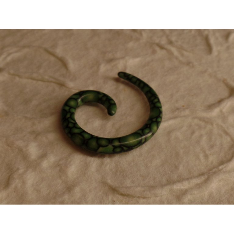 Elargisseur d'oreille serpent vert