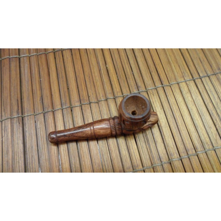 Pipe mini gravée marron clair