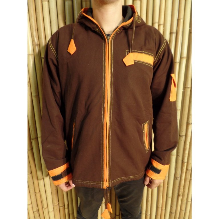 Veste Népalita marron/orange