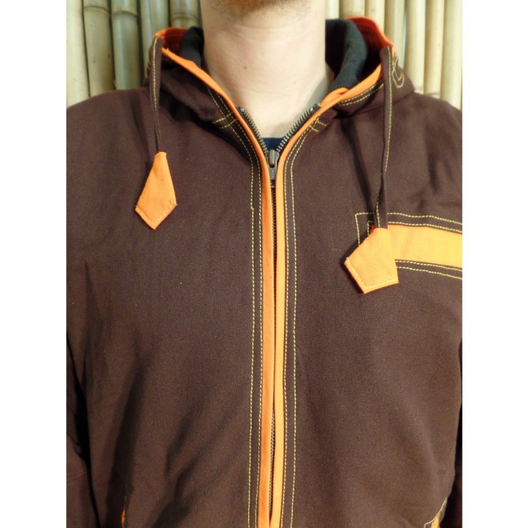 Veste Népalita marron/orange