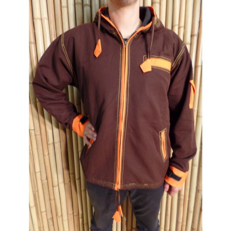 Veste Népalita marron/orange