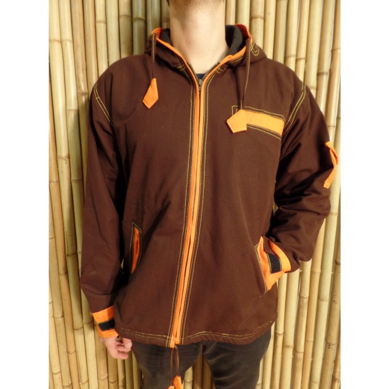 Veste Népalita marron/orange