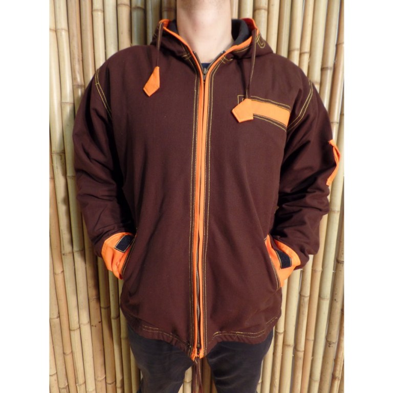 Veste Népalita marron/orange