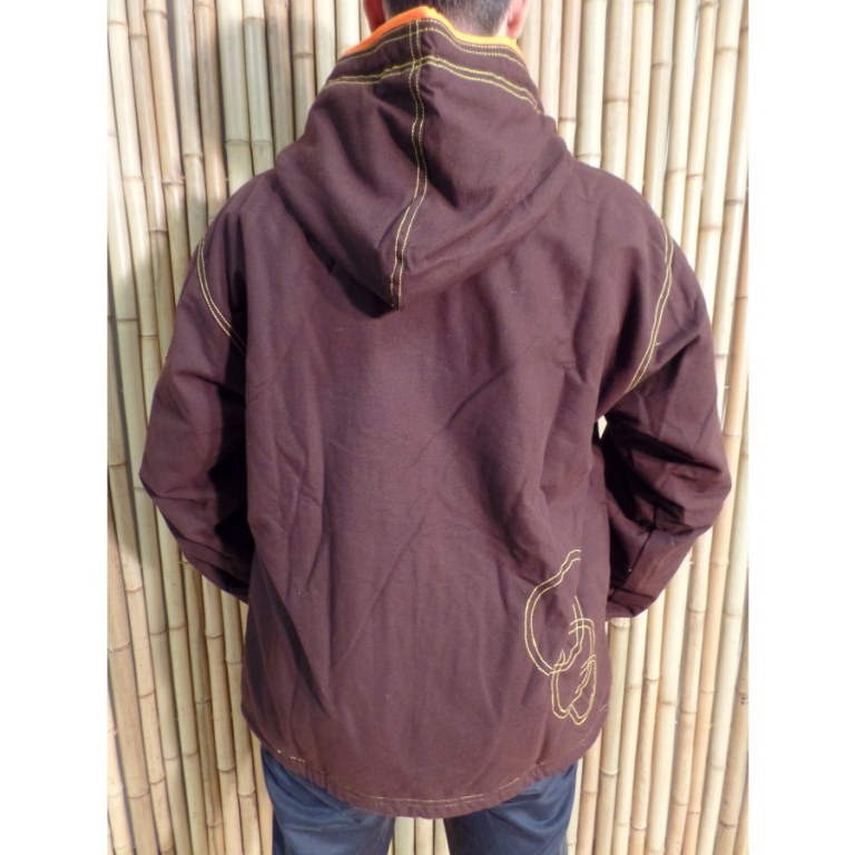 Veste Népalita marron/orange