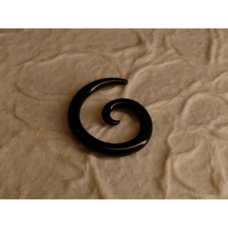 Elargisseur d'oreille spirale noire