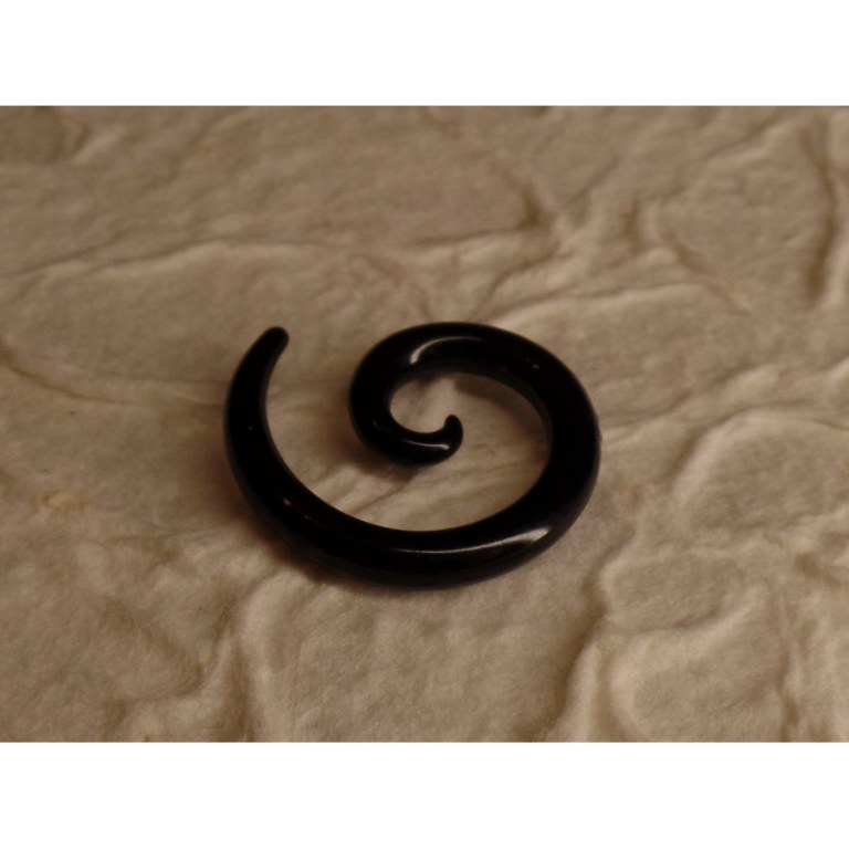 Elargisseur d'oreille spirale noire