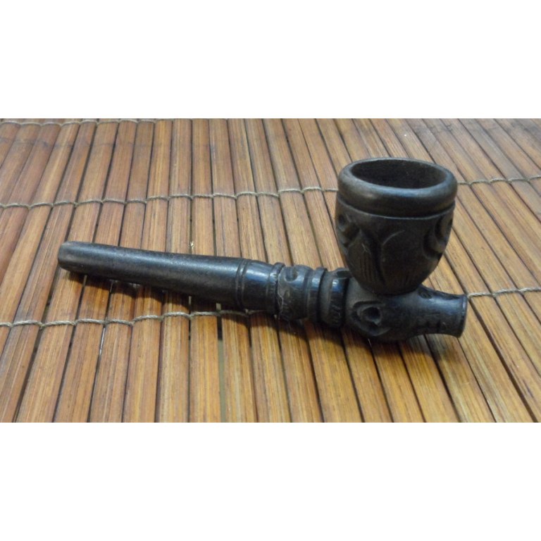 Petite pipe gravée noir 3