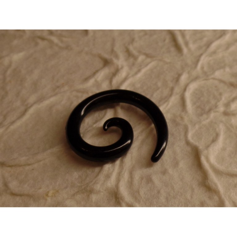 Elargisseur d'oreille spirale noire