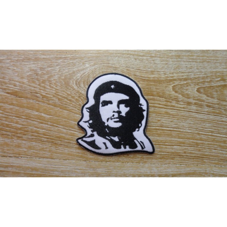 Ecusson blanc et noir Che Guevara 