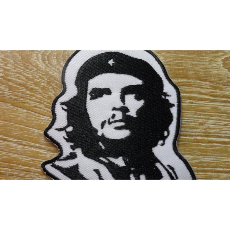 Ecusson blanc et noir Che Guevara 