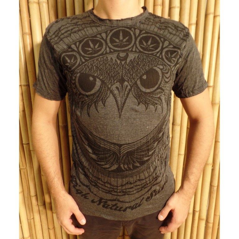 Tee shirt marron hibou