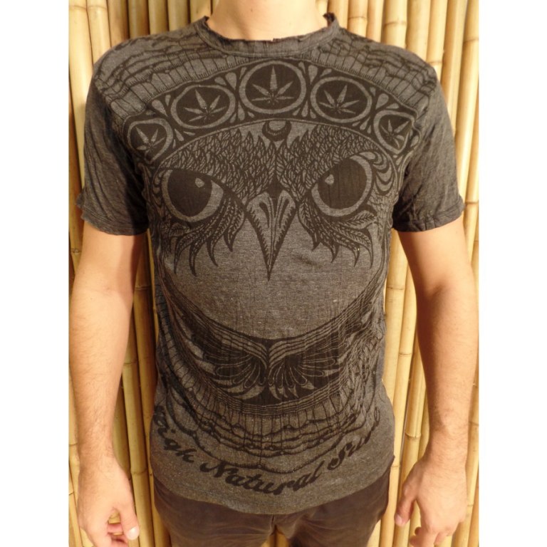 Tee shirt marron hibou