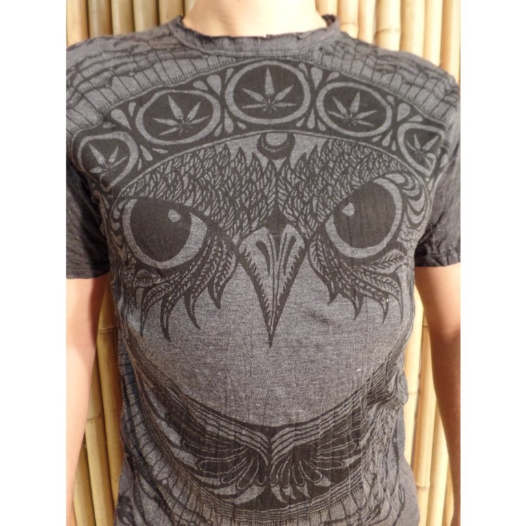 Tee shirt marron hibou