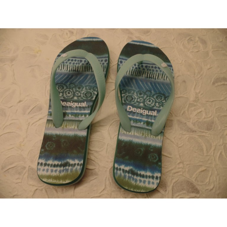 Tongs flip flop blue aquarella