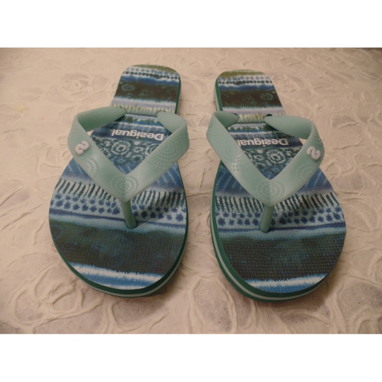 Tongs flip flop blue aquarella