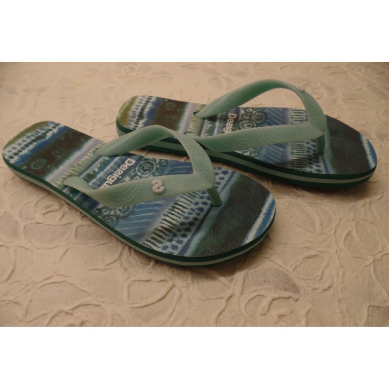 Tongs flip flop blue aquarella