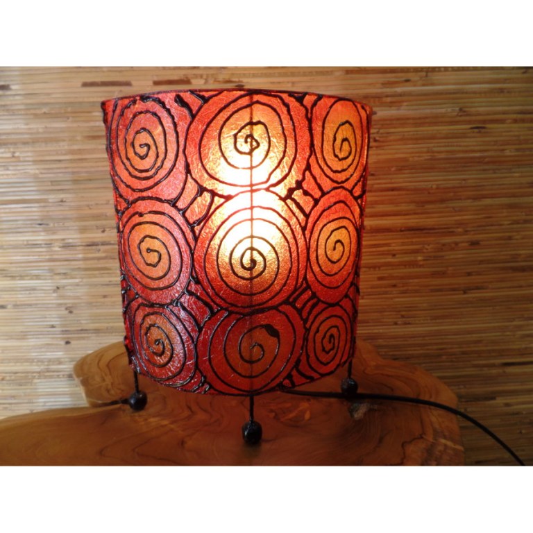 Lampe ovale orange spirale