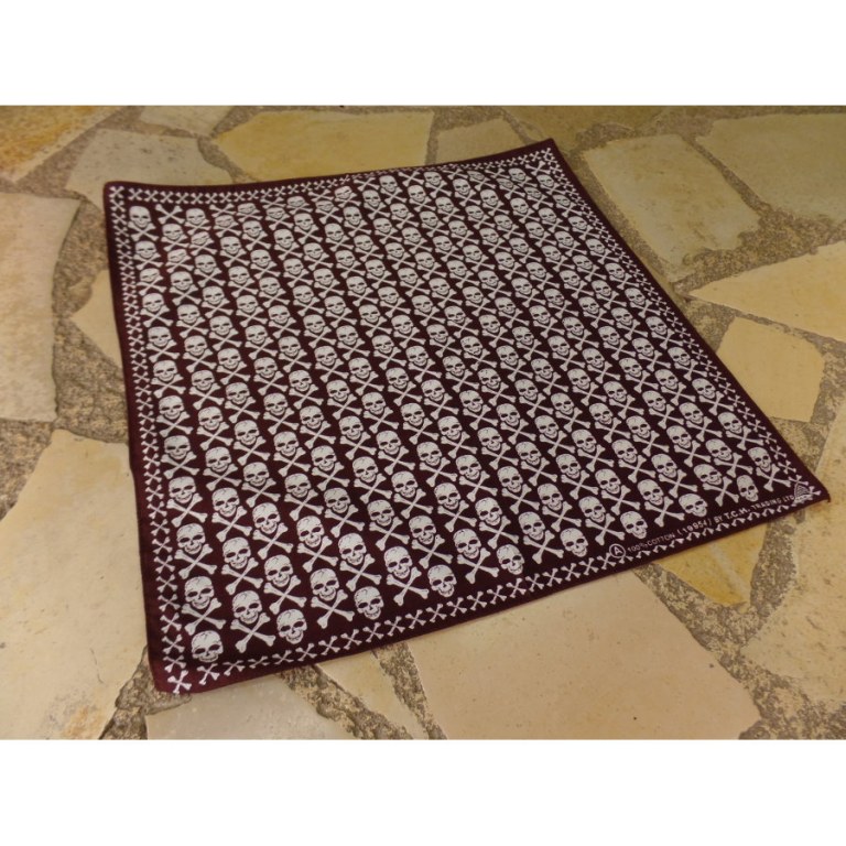 Bandana marron crânes