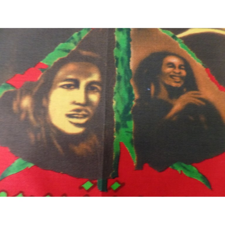 Bandana rouge Bob Marley peace and love