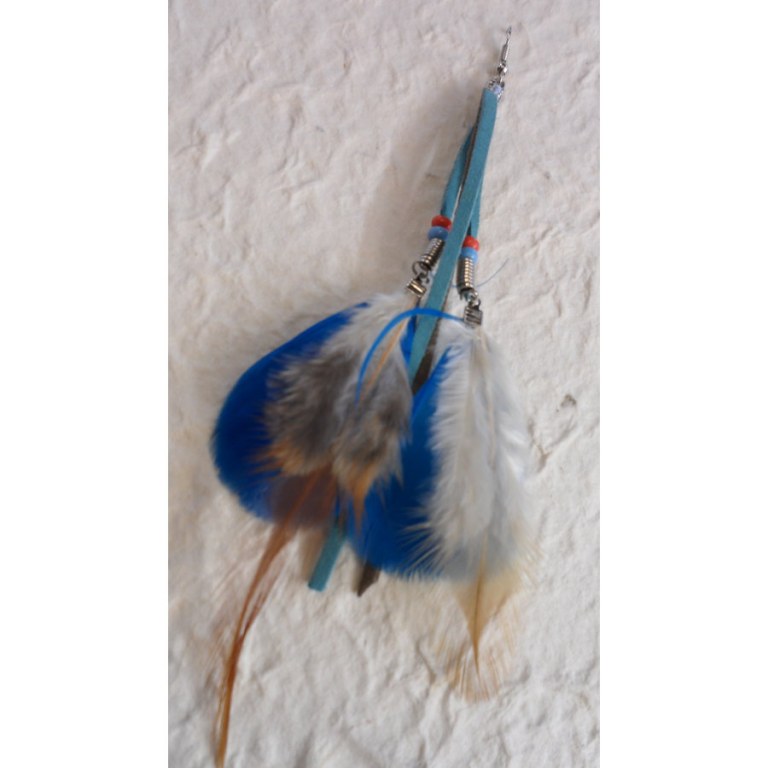 Boucles d'oreilles dreamcatcher originality bleu