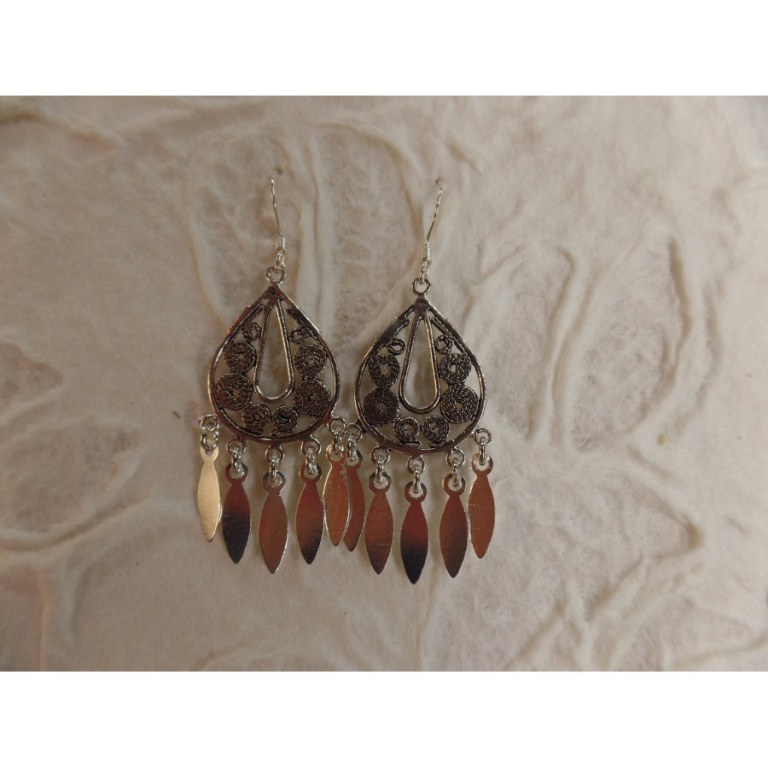 Boucles d'oreilles ethnik larmes pampilles 