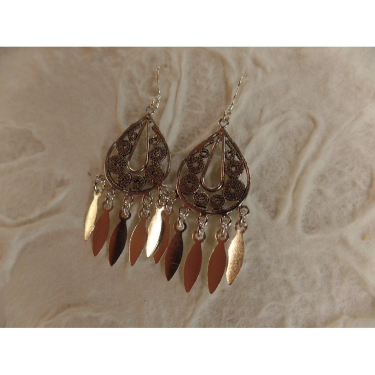 Boucles d'oreilles ethnik larmes pampilles 