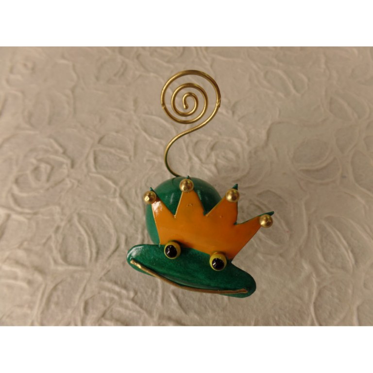 La reine des grenouilles porte photo en métal