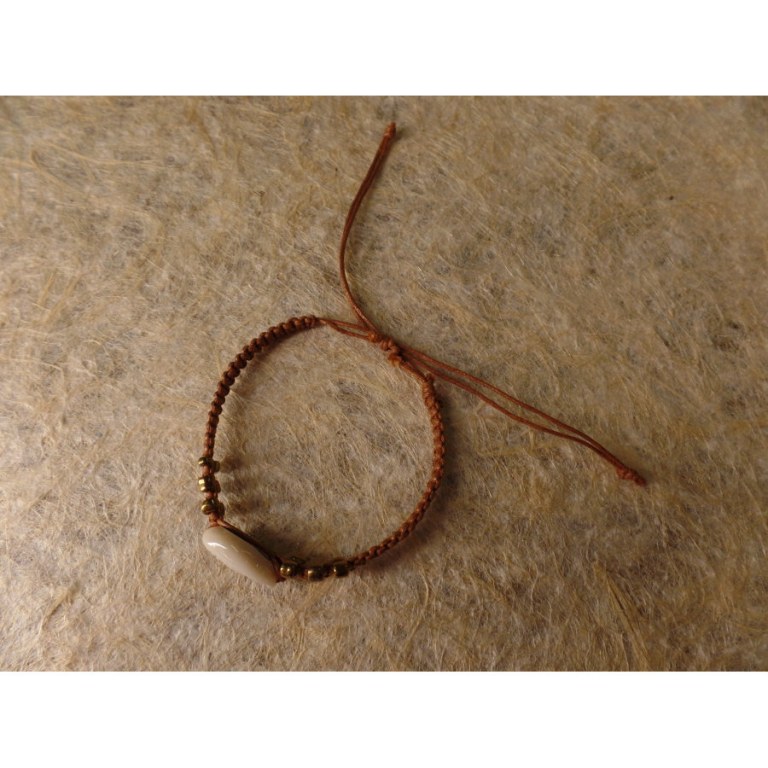 Bracelet macramé mer marron clair