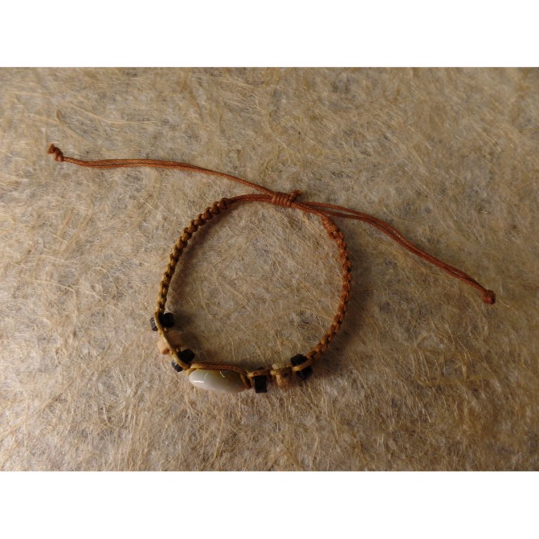 Bracelet macramé mer/sea marron clair