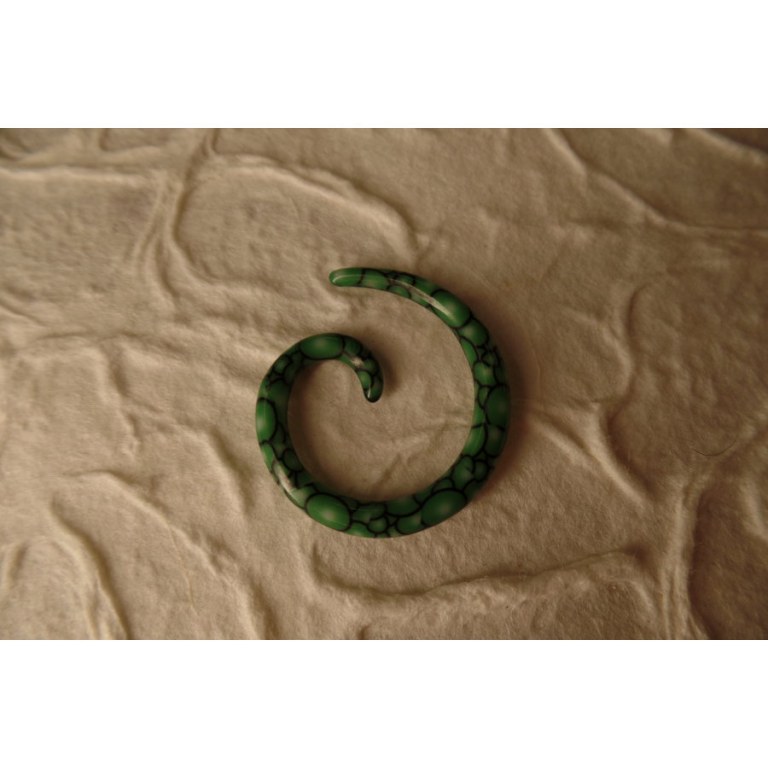 Elargisseur d'oreille spirale vert clair